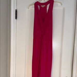 Elegant Hot Pink Sleeveless Dress